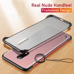Bakeey Transparent Ultra Thin Anti Fall Matte Hard PC&Soft Edge With Finger Ring Protective Case For OnePlus 7