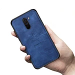 PINWUYO Fabric Splice Soft Edge Shockproof Back Cover Protective Case for Xiaomi Pocophone F1 Non-original