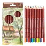 Bview 12 colors Charcoal Colored Pencil Soft Pastel Pencil Portrait Landscape Wooden Professional Art Painting Toner Wat