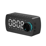 Bakeey P2 Wireless bluetooth Speaker Double Alarm Clock FM Radio Mirror LED Display HiFi Music Column Subwoofer Hands-fr