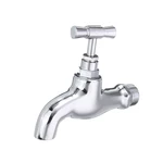 TMOK DN15 1/2'' Brass Chrome Tap Water Nozzle Single Control Faucet Bathroom Balcony Tap Thread Connection w/ Switch