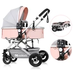 Folding Aluminum Infant Baby Stroller Kids Foldable Pushchair Bassinet and Car Baby Stroller