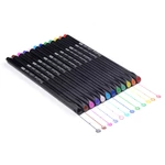COROT Fineliner Color Pen Set 0.4mm Nib 24/36/48/60 Color Water-Based Ink Waterdrop Shape Cap Hook Line Pen For Painting
