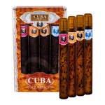 Cuba Blue dárková kazeta toaletní voda Blue 35 ml + toaletní voda Yellow 35 ml+ toaletní voda Red 35 ml+ toaletní voda Orange 35 ml pro muže