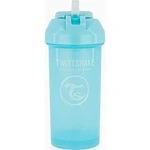 Twistshake Netekoucí lahev s brčkem 360 ml pastelově modrá