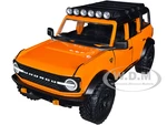 2021 Ford Bronco Orange with Black Stripes and Roof Rack "Just Trucks" Series 1/24 Diecast Model Car by Jada