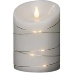 Konstsmide 1844-190 LED svíčka z vosku bílá, N/A, (Ø x v) 100 mm x 140 mm, s 3D efektem, se spínačem