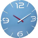 DCF nástěnné hodiny TFA Dostmann Contour 60.3536.14, vnější Ø 35 cm, nebeská modř