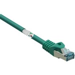 Síťový kabel RJ45 Basetech BT-1715489, CAT 6A, S/FTP, 25.00 cm, zelená