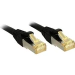 Síťový kabel RJ45 LINDY 47307, CAT 6a (surový kabel CAT 7) , S/FTP, 1.00 m, černá