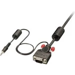 VGA / jack kabel LINDY [1x VGA zástrčka, jack zástrčka 3,5 mm - 1x VGA zástrčka, jack zástrčka 3,5 mm] černá 3.00 m