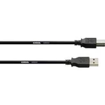 USB 2.0 kabel Cordial CUSB 3, 3.00 m, černá