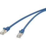Síťový kabel RJ45 Renkforce RF-3301452, CAT 5e, F/UTP, 25.00 cm, modrá