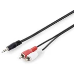 Jack / cinch audio kabel Digitus DB-510300-025-S, 2.50 m, černá