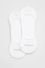 Ponožky Calvin Klein (2-pak) pánske, biela farba, 701218708