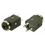 Jack konektor 3.5 mm Cliff FC681375V - stereo zásuvka, vestavná, pólů 3, černá, 1 ks