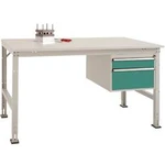 Manuflex AU5767.0001 Kompletní pracovní stůl základní Univerzální standardní s plastové desky, Šxhxv = 2000 x 800 x 760-870 mm