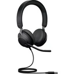 Headset s USB na kabel Jabra Evolve2 40, USB-A UC Stereo přes uši černá