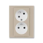 ABB Levit dvojzásuvka macchiato/bílá 5513H-C02357 18