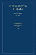 International Law Reports, Consolidated Index