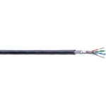 Ethernet kabel Belden CAT5E 74002E.00500, stíněný, 1 m, černá