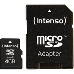 Paměťová karta microSDHC, 4 GB, Intenso High Performance, Class 10, vč. SD adaptéru