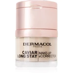 Dermacol Caviar Long Stay dlouhotrvající make-up s výtažky z kaviáru a zdokonalující korektor odstín 1 Pale 30 ml