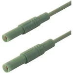 SKS Hirschmann MLS SIL GG 100/1 bezpečnostní měřicí kabely [lamelová zástrčka 4 mm - lamelová zástrčka 4 mm] zelená, 1.00 m