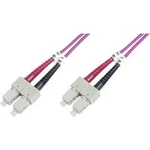 Optické vlákno kabel Digitus DK-2522-10-4 [1x zástrčka SC - 1x zástrčka SC], 10.00 m, fialová