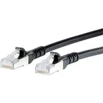 Síťový kabel RJ45 Metz Connect 1308455000-E, CAT 6A, S/FTP, 5.00 m, černá