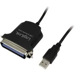 Adaptér LogiLink USB 2.0 USB/paralelní, černý, 1,8 m