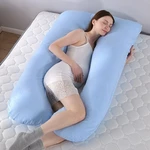 U Type Pillow U Shaped Body Support Comfortable Pillow with 100% Washed Cotton Zipper Cover, Back and Belly Support, Ide