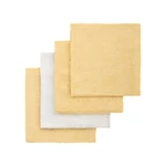 Súprava 4 bambusových detských uteráčikov v žltej a bielej farbe T-TOMI