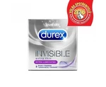 Durex kondomy Invisible Extra Lubricated 10 ks
