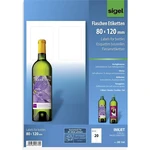 Sigel DE160  80 x 120 mm papier  biela 20 ks permanentné etikety na fľaše