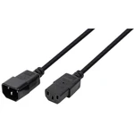 LogiLink napájací prepojovací kábel [1x zásuvka C14 - 1x IEC C13 zásuvka 10 A] 1.80 m čierna