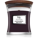 Woodwick Spiced Blackberry vonná svíčka s dřevěným knotem 85 g