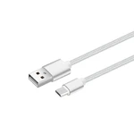 Adat és töltőkábel MicorUSB konnektorral, hossz 1 méter, Silver