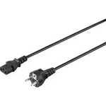 Síťový kabel s IEC zásuvkou Basetech BT-1886936, 2.00 m, černá