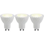 LED žárovka Basetech 230 V, GU10, 5 W = 35 W, teplá bílá, A+ (A++ - E), 3 ks