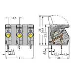Pružinová svorkovnice WAGO 2706-312, 6.00 mm², Pólů 12, šedá, 5 ks