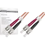 Optické vlákno kabel Digitus DK-2511-01 [1x ST zástrčka - 1x ST zástrčka], 1.00 m, oranžová