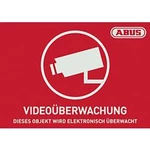 Výstražná samolepka;monitorováno kamerou, Jazyky: němčina (š x v) 74 mm x 52.5 mm ABUS AU1421