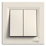 Schneider Electric Asfora schodišťový vypínač dvojitý č.6+6 krémový EPH0600123