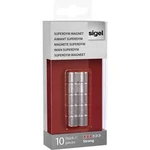Sigel SuperDym C5 Strong Zylinder-Design, GL701 magnet, (Ø x v) 10 mm x 10 mm, cylindr , stříbrná, 10 ks