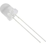 LED s vývody HuiYuan 8034B2C-CSD-C, typ čočky kulatý, 8 mm, 25 °, 20 mA, 6300 mcd, modrá