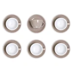 Set von Cappuccino-Tasse mit Untertasse Loveramics „Egg Taupe“, 200 ml, 6 Stk.