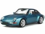 1995 Porsche 911 (993) Targa with Sunroof Turquoise Blue Metallic 1/18 Model Car by GT Spirit