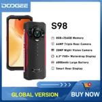 DOOGEE S98 Rugged Phone 6.3"FHD Display Rear Mini Display Cellphone Phone Helio G96 Octa Core 8+256GB 64MP 33W 6000mAh