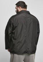 Nylon crepe jacket with double pocket black